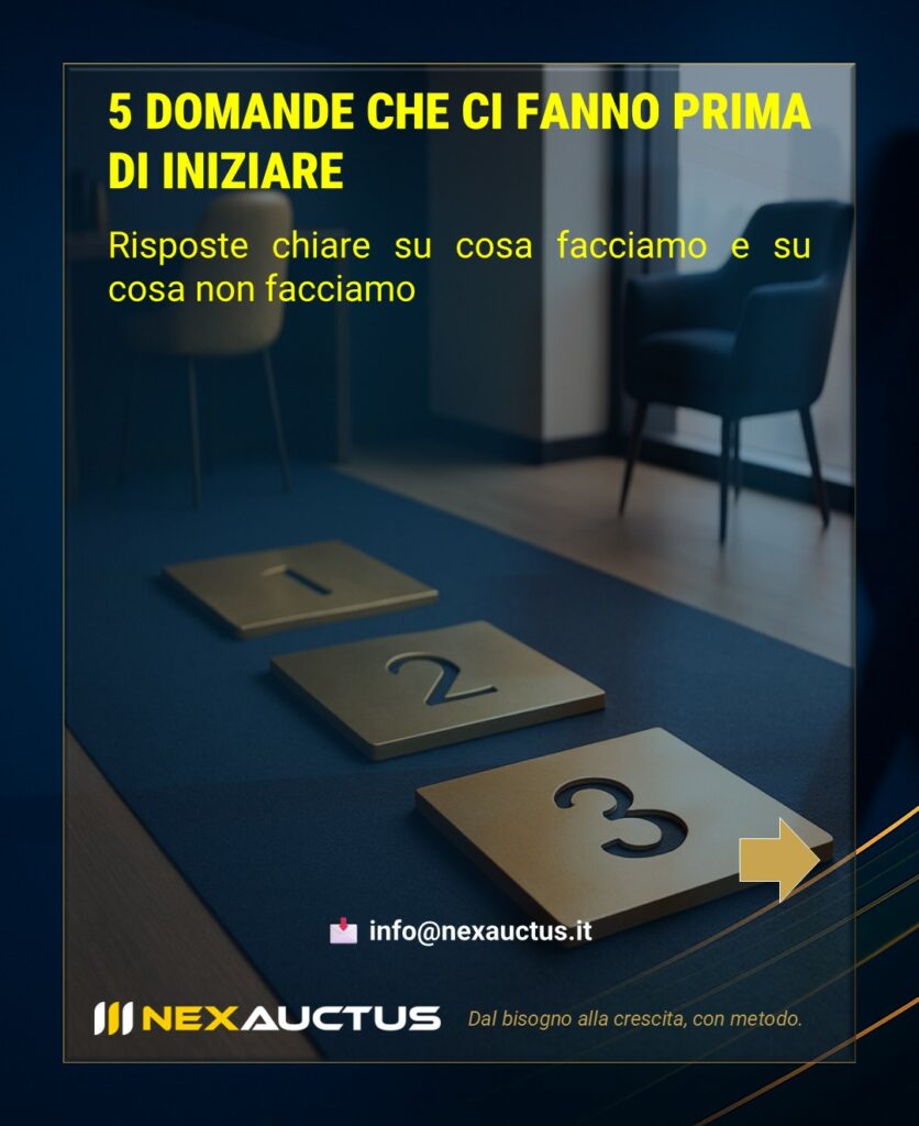 Rappresentazione di un percorso strutturato con step iniziali prima dell’avvio di un progetto.