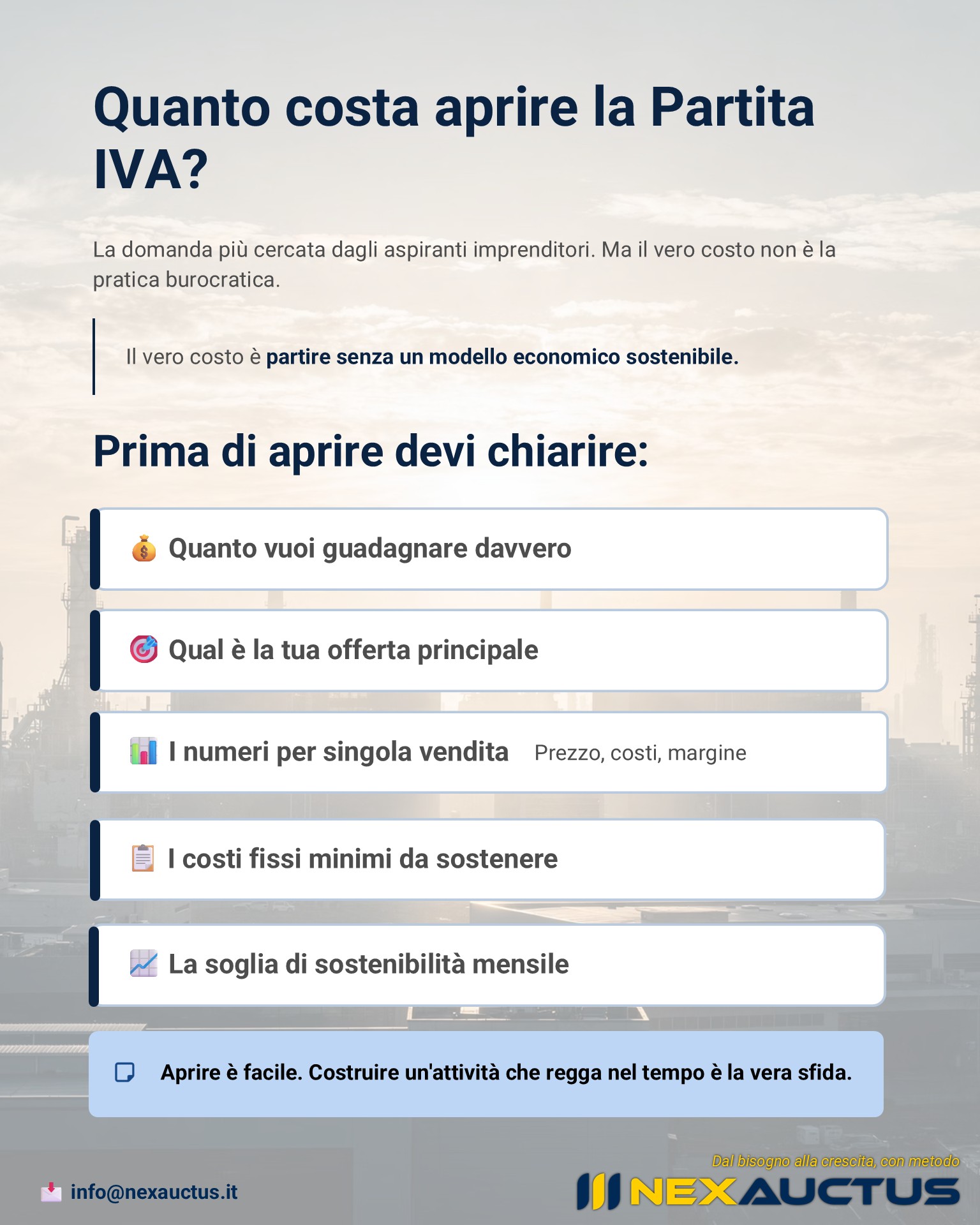 quanto costa aprire la partita iva e quali fattori economici valutare prima di avviare un’attività