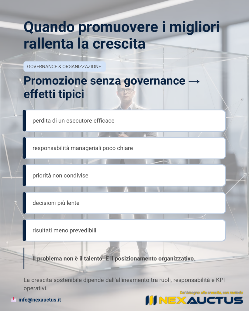 promuovere i migliori in azienda e effetti sulla governance operativa
