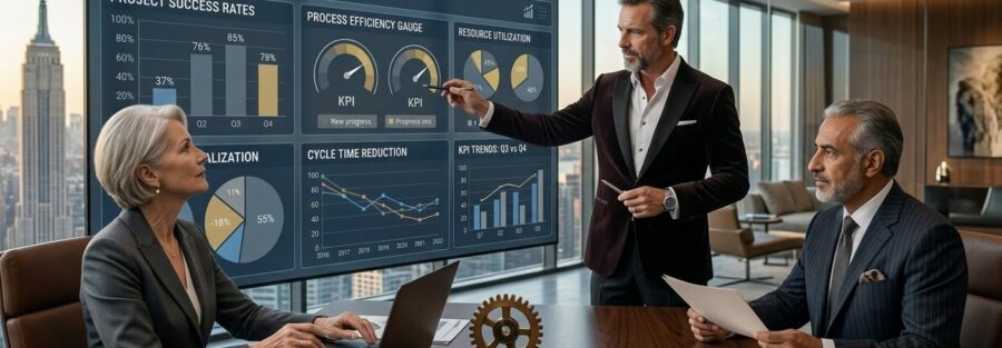 manager esaminando i kpi operativi