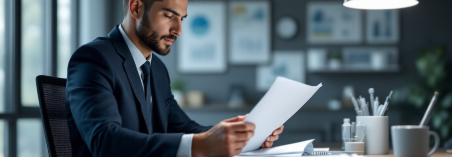 manager che studia l'importanza dell'organizzazione aziendale