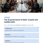 Tipi di governance in Italia: modelli e limiti operativi