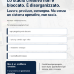 Studio creativo disorganizzato: perché non scala