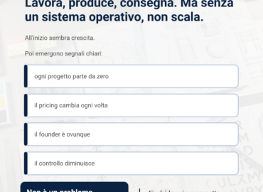 studio creativo disorganizzato che non scala senza governance operativa e sistema aziendale strutturato